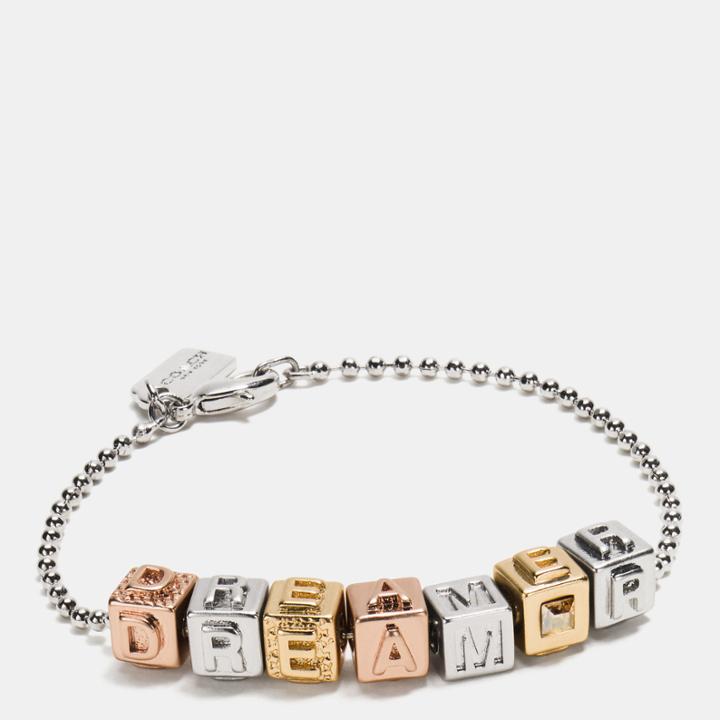 Coach Dreamer Block Letters Bracelet