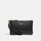 Coach Small Wristlet With Border Rivets