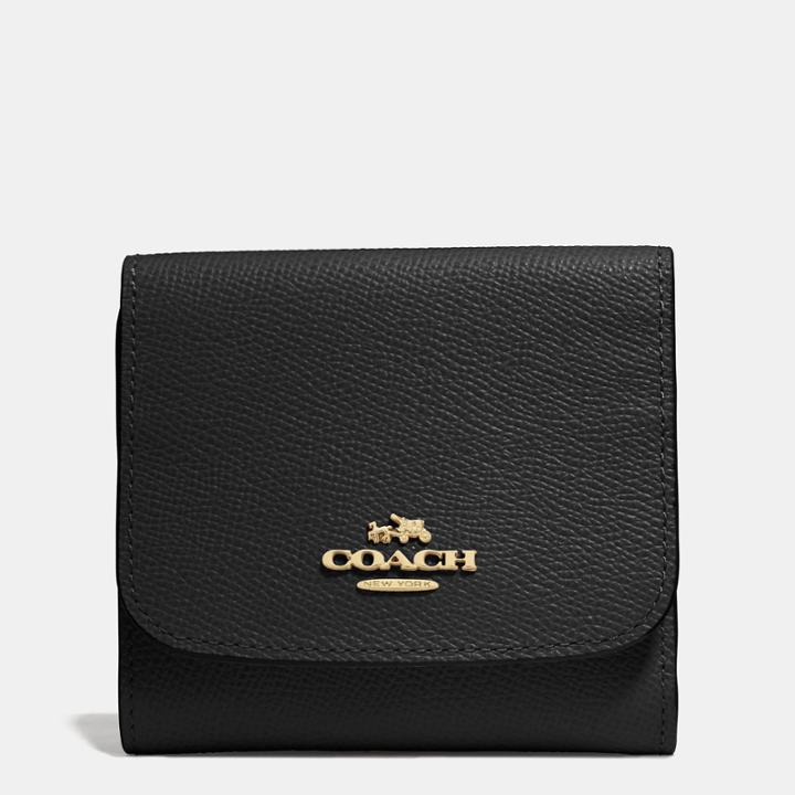 Coach Small Wallet In Crossgrain Leather
