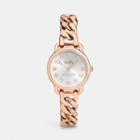 Coach Delancey Rose Gold Plated Chain Link Bracelet Watch