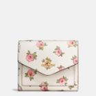 Coach Small Wallet In Flower Patch Print Coated Canvas