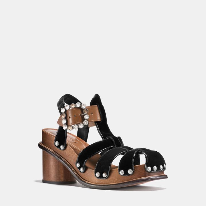 Coach Fisherman Clog With Rhinestone Buckle