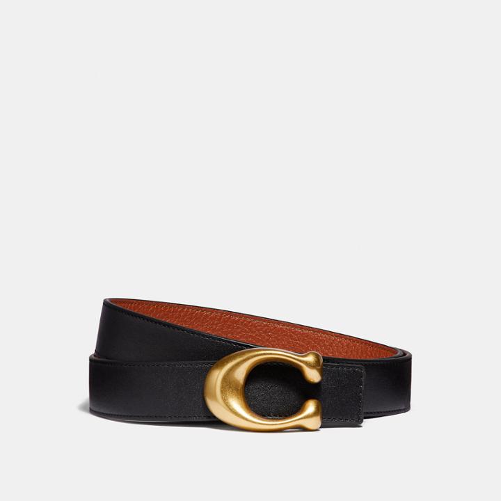 Coach Signature Buckle Reversible Belt, 32mm