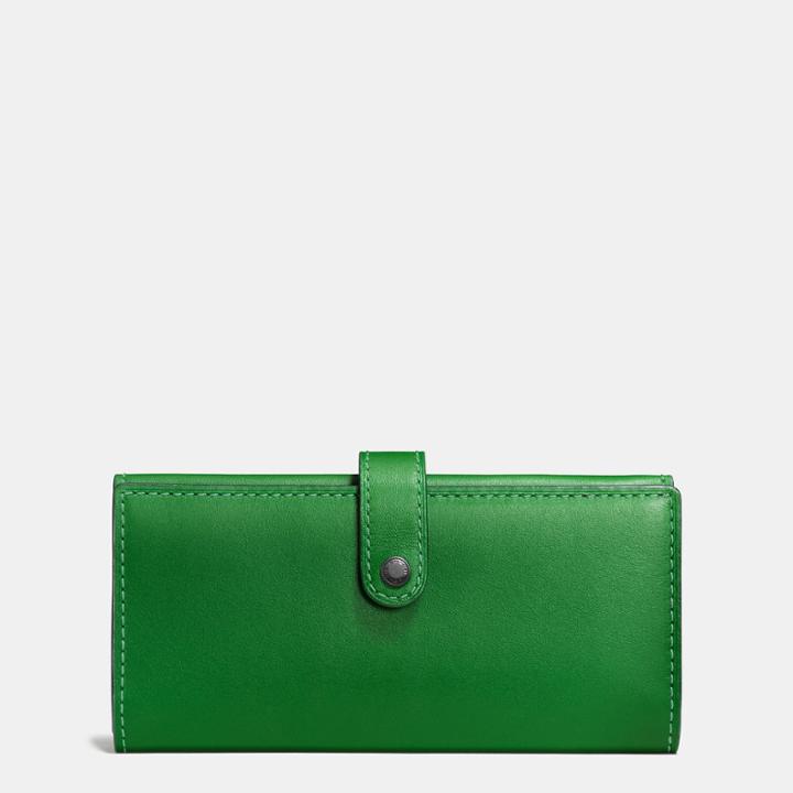 Coach Slim Trifold Wallet In Printed Glovetanned Leather