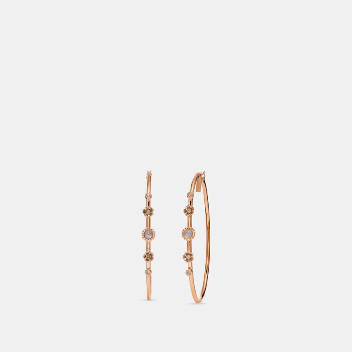 Coach Demi-fine Sunburst Hoop Earrings