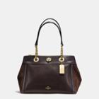 Coach Turnlock Edie Carryall In Mixed Leathers