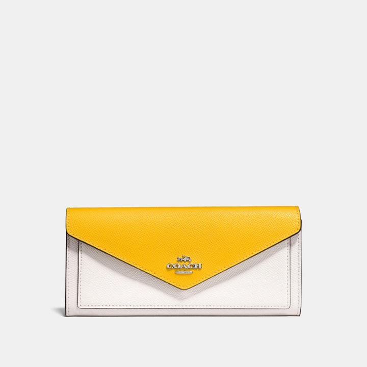 Coach Soft Wallet With Colorblock