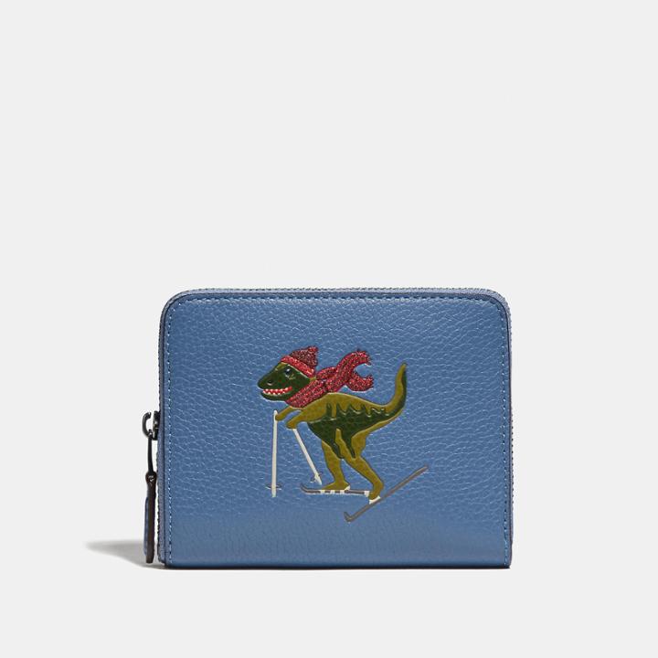 Coach Small Zip Around Wallet With Rexy