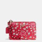 Coach Small Wristlet In Wild Hearts Print Coated Canvas