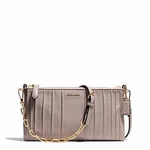 Coach - Madison Pintuck Leather Kylie Crossbody Li/grey Birch