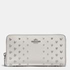 Coach Accordion Zip Wallet In Polished Pebble Leather With Ombre Rivets