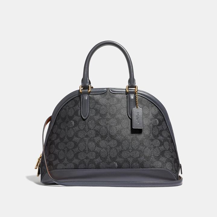 Coach Quinn Satchel In Signature Canvas