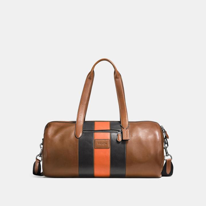 Coach Metropolitan Soft Gym Bag With Varsity Stripe