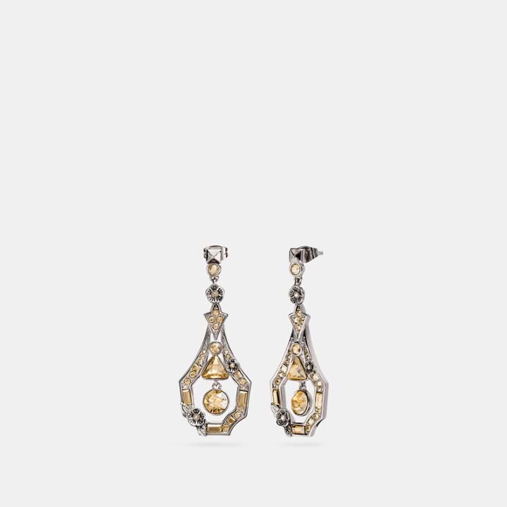 Coach Deco Tea Rose Earring
