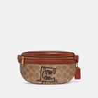 Coach Belt Bag In Signature Canvas With Rexy By Guang Yu