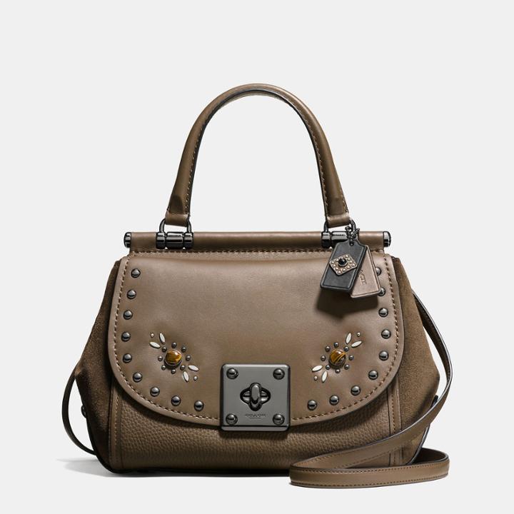 Coach Western Rivets Drifter Top Handle In Glovetanned Leather