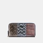 Coach Accordion Zip Wallet In Striped Mixed Snake