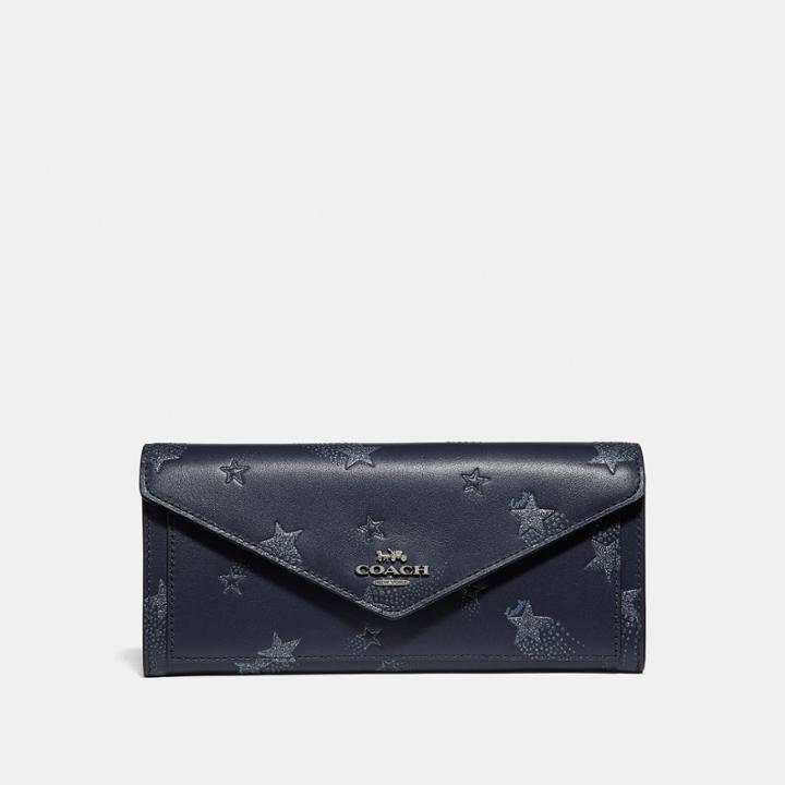 Coach Soft Wallet With Star Print