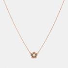 Coach Freshwater Pearl Tea Rose Necklace