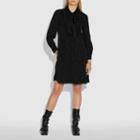 Coach Tie Neck Flare Dress