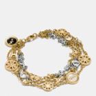 Coach Pave Horse And Carriage Coin Strand Bracelet