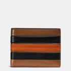 Coach Modern Varsity Stripe Slim Billfold Wallet In Smooth Leather