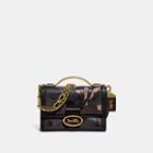 Coach Riley Top Handle 22 In Signature Canvas With Starscape Patchwork And Snakeskin Detail