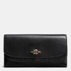 Coach Double Flap Wallet In Glovetanned Leather