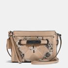 Coach Swagger Wristlet In Patchwork Exotic Embossed Leather