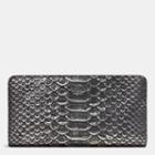 Coach Skinny Wallet In Exotic Embossed Leather