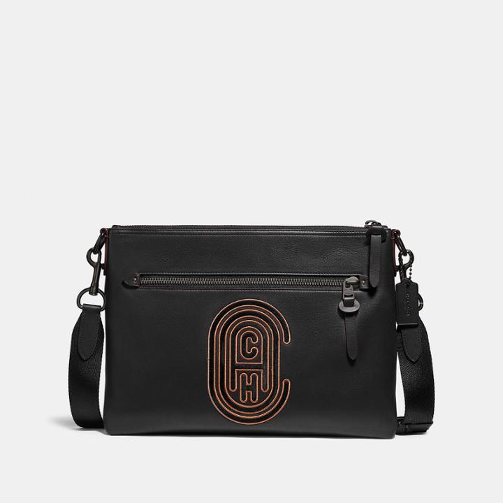 Coach Rivington Messenger With Patch