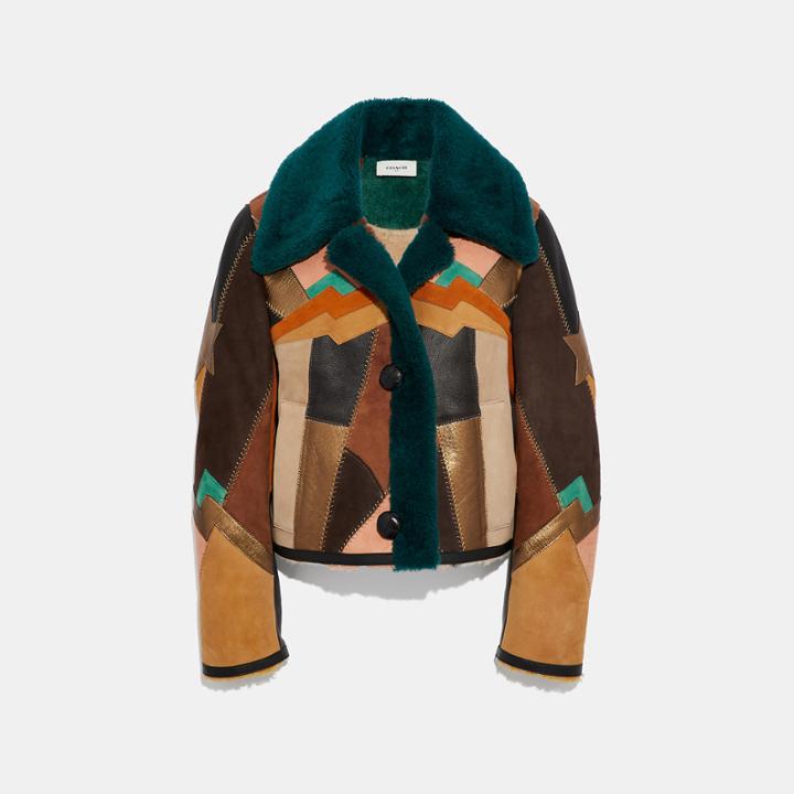 Coach Craft Deco Shearling Jacket