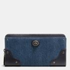 Coach Mercer Accordion Zip Wallet In Colorblock Denim