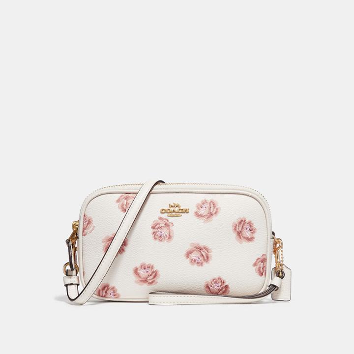 Coach Crossbody Clutch With Rose Print