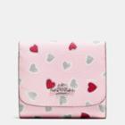 Coach Small Wallet In Heart Print Coated Canvas