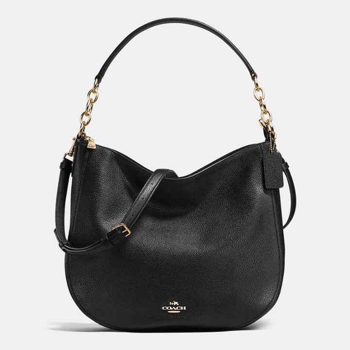 Coach Chelsea Hobo 32 In Polished Pebble Leather