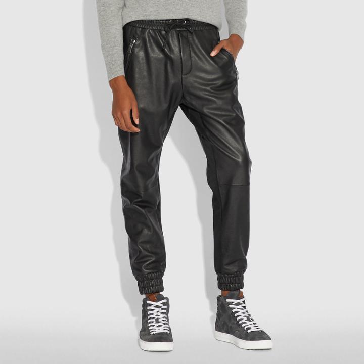 Coach Leather Track Pant