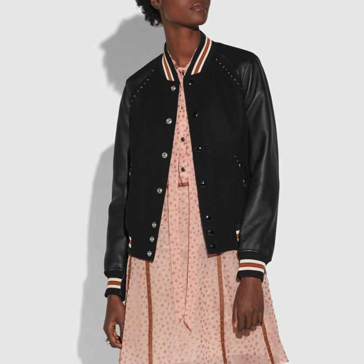 Coach Embellished Varsity Jacket
