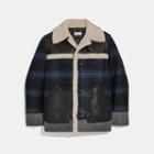 Coach Shearling And Plaid Jacket