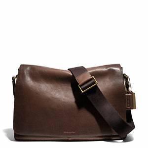 Coach - Bleecker Legacy Leather Courier Bag Mahogany
