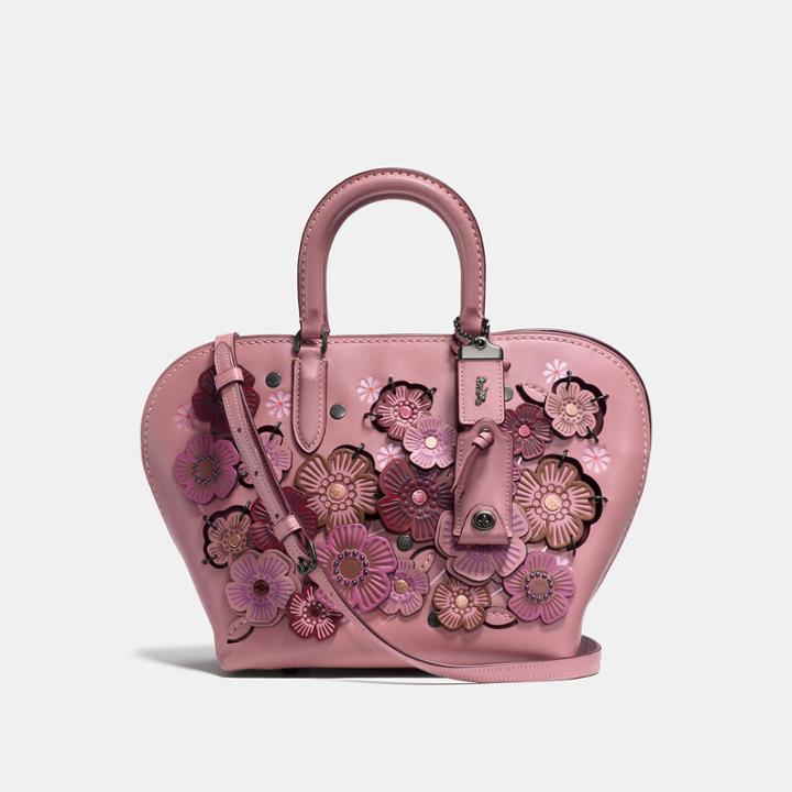 Coach Dakotah Satchel 22 With Linked Tea Rose
