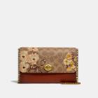 Coach Marlow Turnlock Chain Crossbody In Signature Canvas With Prairie Floral Print