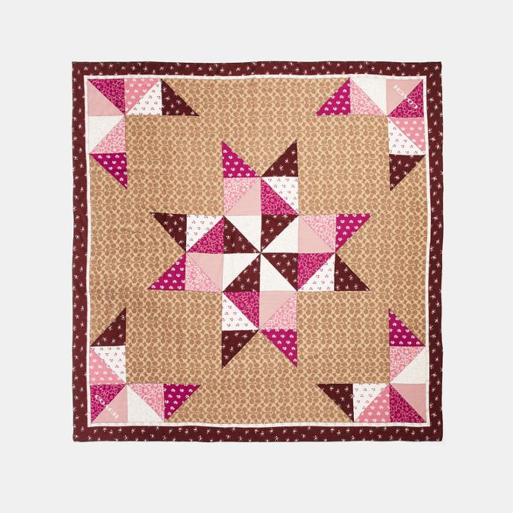 Coach Signature Patchwork Oversized Square Scarf