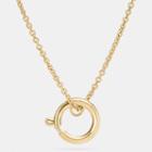 Coach Charm Base Hoop Necklace