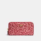 Coach Accordion Zip Wallet With Love Leaf Print