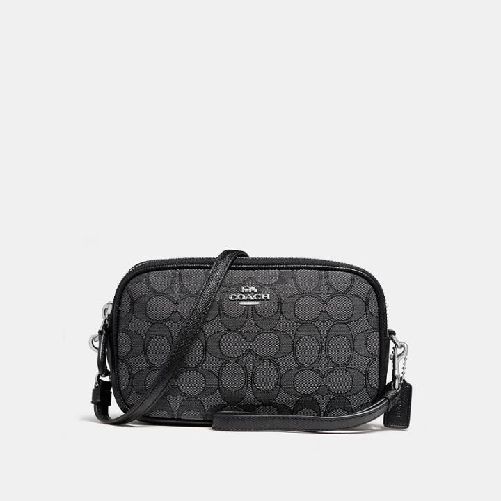 Coach Boxed Crossbody Clutch In Signature Jacquard