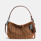 Coach All Over Studs And Grommets Chelsea Crossbody In Suede