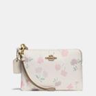 Coach Small Wristlet In Daisy Field Print Coated Canvas
