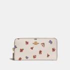 Coach Accordion Zip Wallet With Vintage Rosebud Print