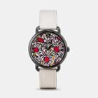 Coach Delancey Ionized Plated Floral Dial Leather Strap Watch